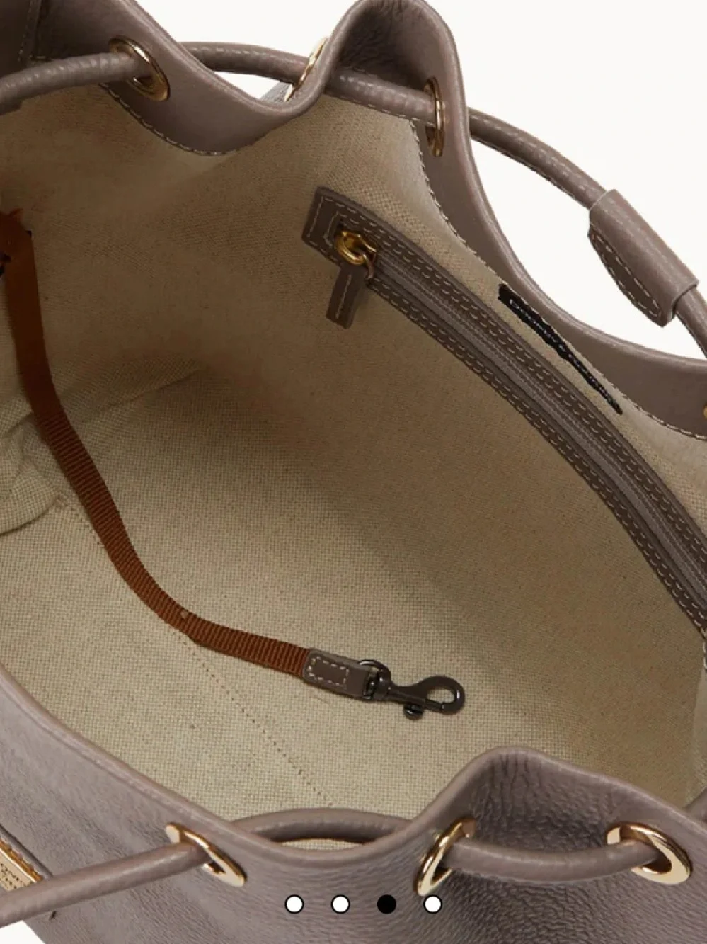 NWT Dooney And Bourke Lucca Leather Drawstring Bucket Bag